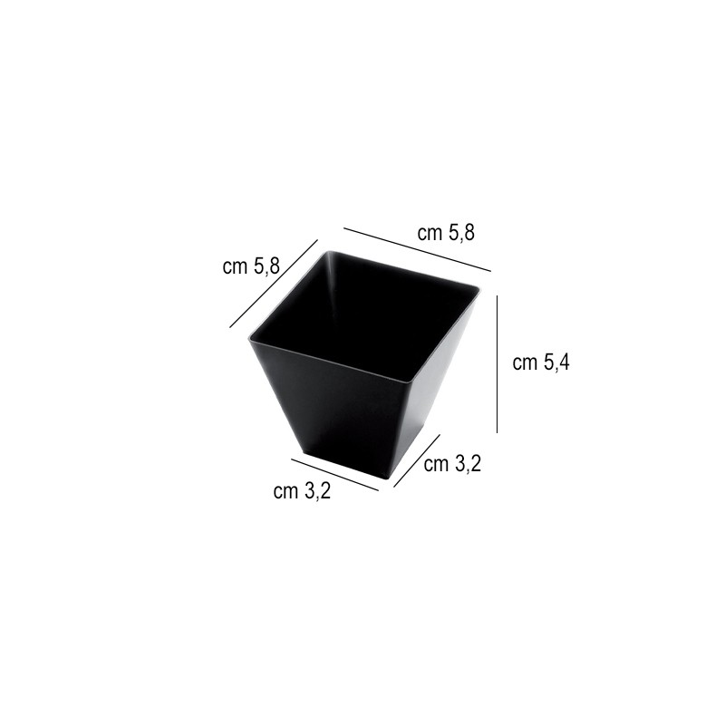 Coppetta finger food rombo nera cc 95 Goldplast  in Contenitori finger food