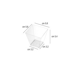 Coppetta finger food rombo trasparente cc 95 Goldplast  in Contenitori finger food