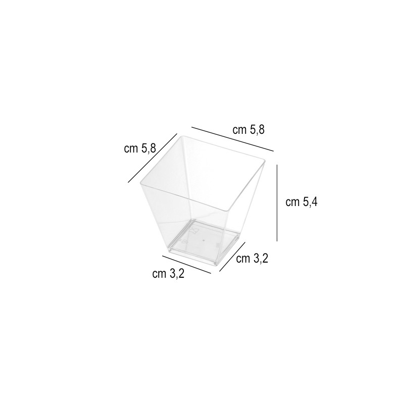 Coppetta finger food rombo trasparente cc 95 Goldplast  in Contenitori finger food