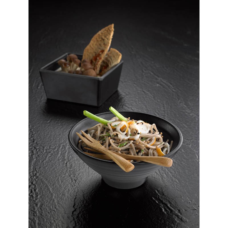 Coppetta tonda conica nera in melamina Leone decorazioni  in Porcellane