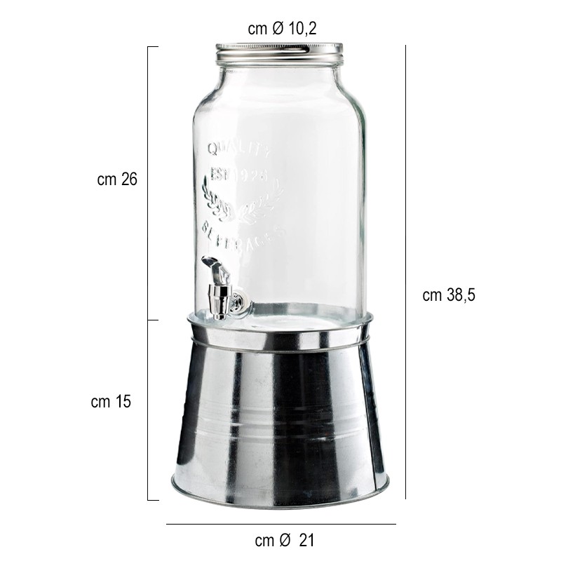 Dispenser bevande con rubinetto lt 3 Leone decorazioni  in Buffet