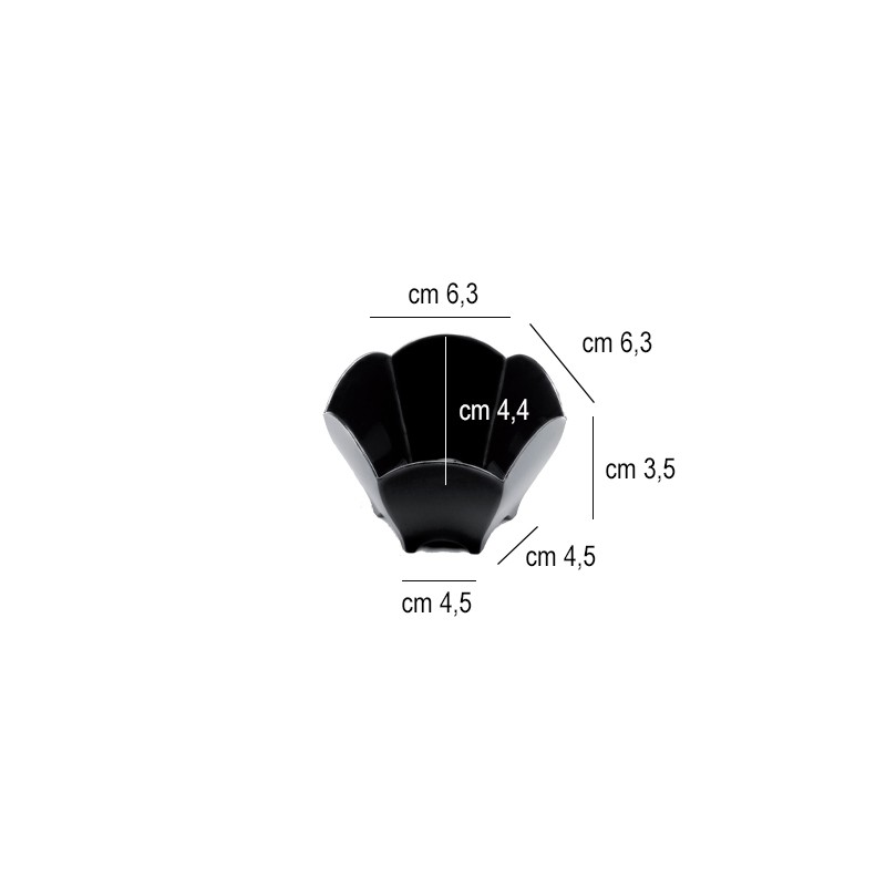 Coppetta finger food tulip nera cc 70 Goldplast  in Contenitori finger food