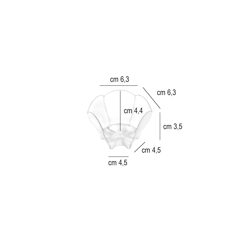 Coppetta finger food tulip trasparente cc 70 Goldplast  in Contenitori finger food