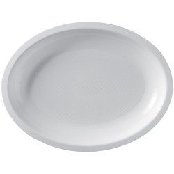 Piatti in plastica ovali bianchi | Monouso piatti | Rausa srl