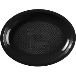 Piatti in plastica ovali neri | Monouso piatti | Rausa srl