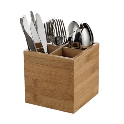 Portaposate cubico bamboo 4 scomparti | Accessori per la tavola