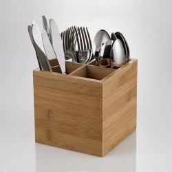 Portaposate cubico bamboo 4 scomparti   in Posate per servire