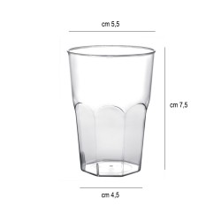 Bicchiere in plastica rigida trasparente cc. 120 Goldplast  in Bicchieri plastica rigida riutilizzabili