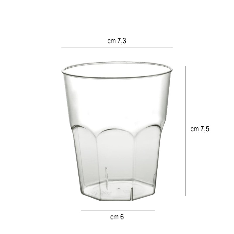 Bicchiere in plastica rigida trasparente cc. 200 Goldplast  in Bicchieri plastica rigida riutilizzabili