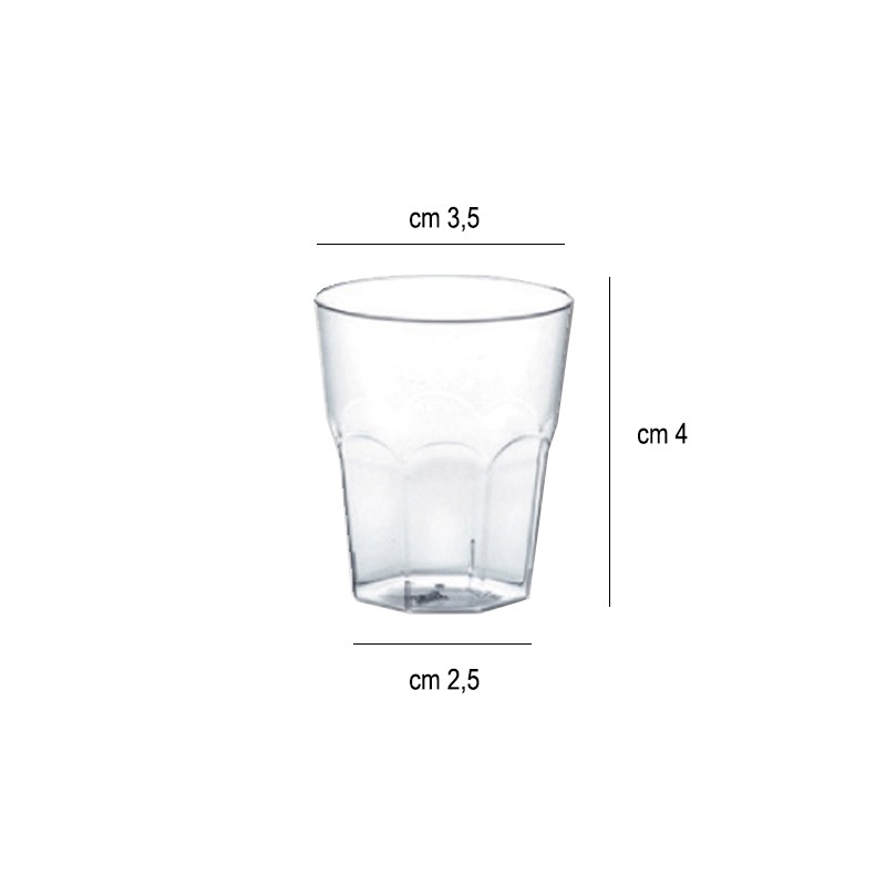 Bicchiere in plastica rigida cicchetto cc. 25 Goldplast  in Bicchieri plastica rigida riutilizzabili