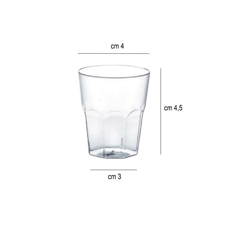 Bicchiere in plastica rigida cicchetto cc. 40 Goldplast  in Bicchieri plastica rigida riutilizzabili