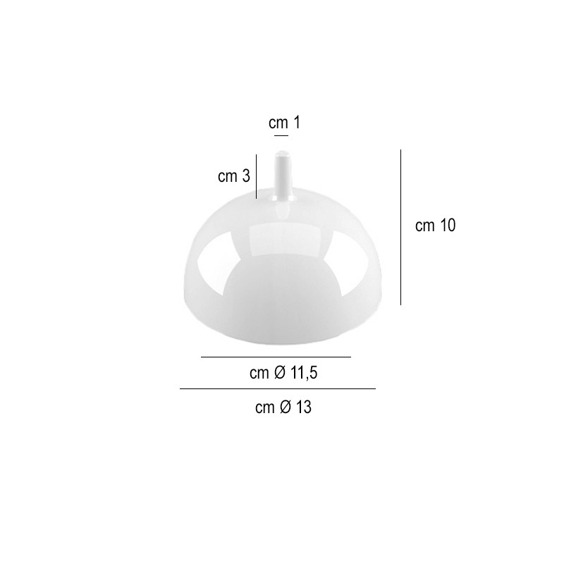 Cloche per piatto porcellana gourmet cm 25   in Porcellane