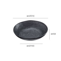 Vassoio fondo melamina effetto ardesia Leone decorazioni  in Porcellane