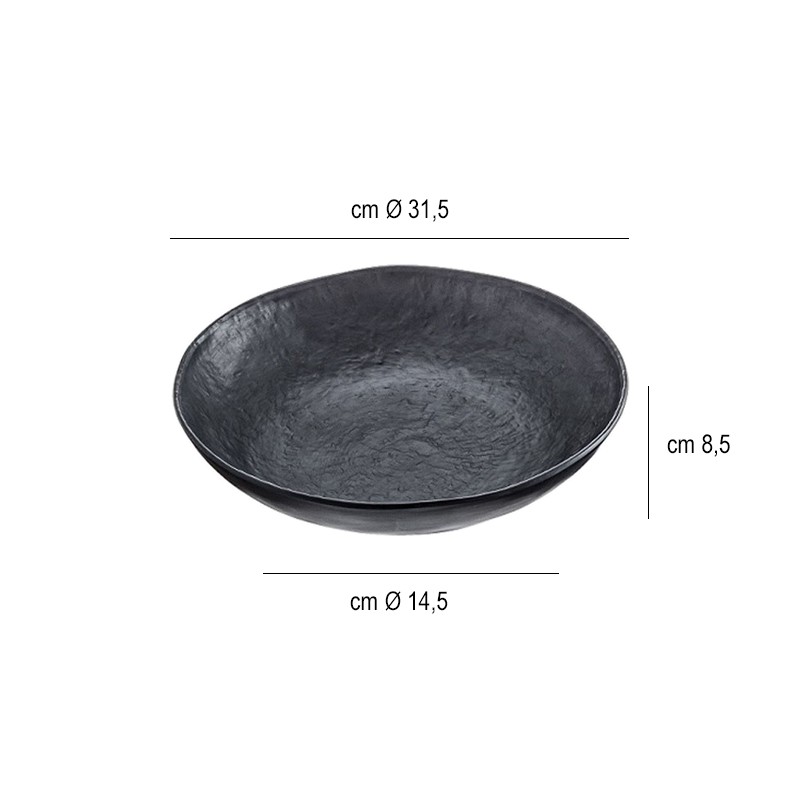 Vassoio fondo melamina effetto ardesia Leone decorazioni  in Porcellane