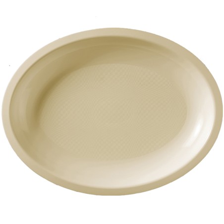 Piatti in plastica ovali champagne | Monouso piatti | Rausa srl