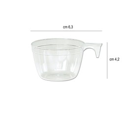 Tazzina caffè in plastica trasparente Goldplast  in Bicchieri plastica rigida riutilizzabili