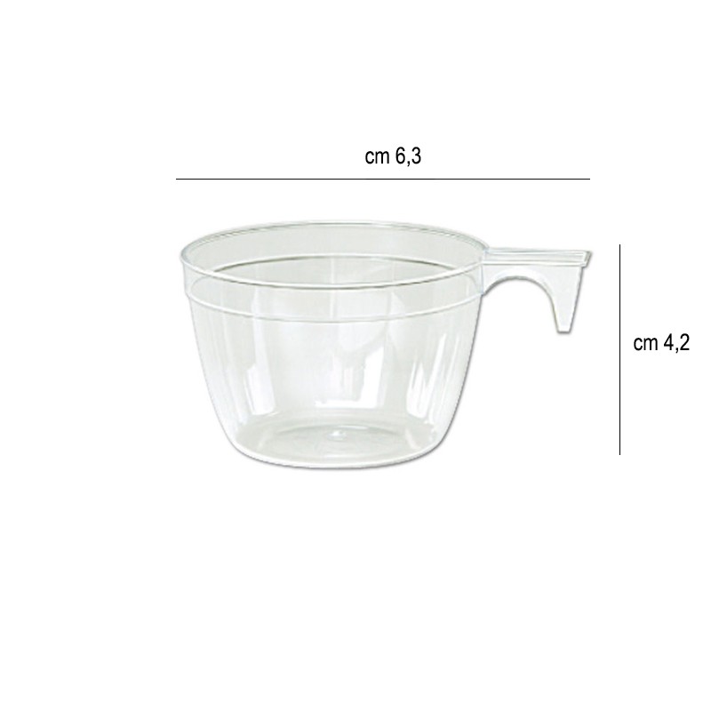 Tazzina caffè in plastica trasparente Goldplast  in Bicchieri plastica rigida riutilizzabili