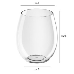 Bicchiere acqua tritan trasparente riutilizzabile cc. 390 Goldplast  in Bicchieri plastica rigida riutilizzabili