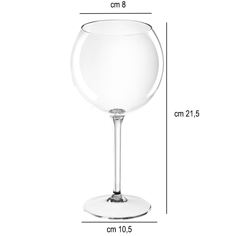 Bicchiere vino ballon tritan riutilizzabile cc. 650 Goldplast  in Bicchieri plastica rigida riutilizzabili