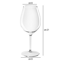 Bicchiere vino tritan riutilizzabile cc. 510 Goldplast  in Bicchieri plastica rigida riutilizzabili