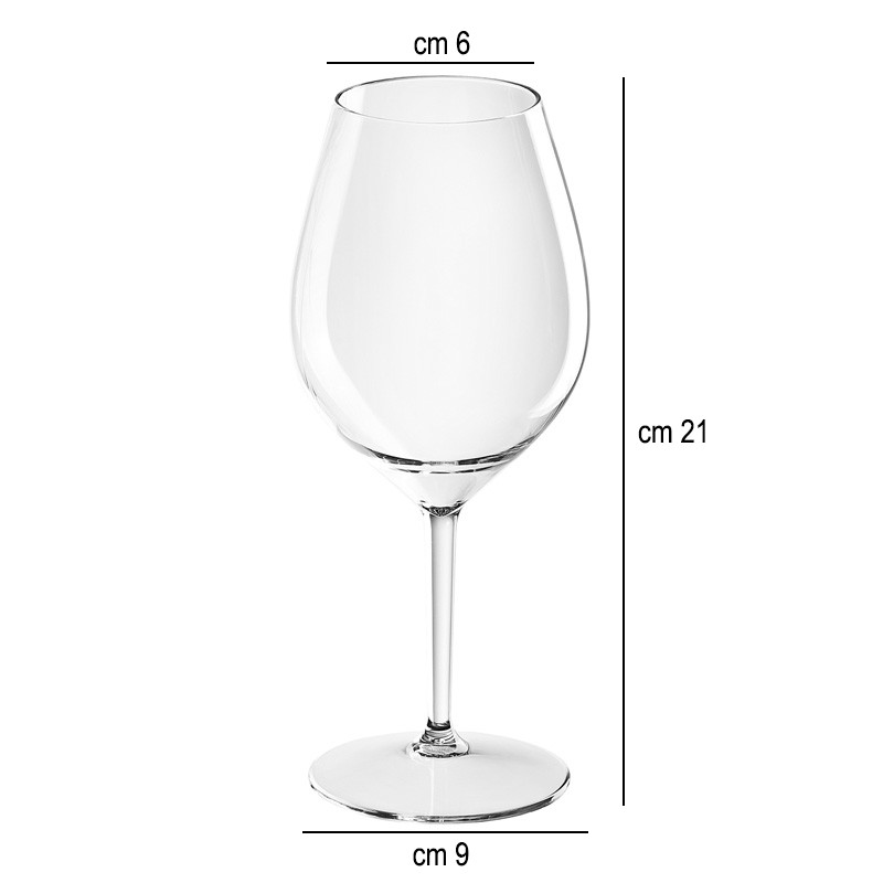 Bicchiere vino tritan riutilizzabile cc. 510 Goldplast  in Bicchieri plastica rigida riutilizzabili