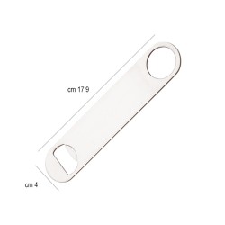 Apribottiglie acciaio piatto   in Cavatappi professionali