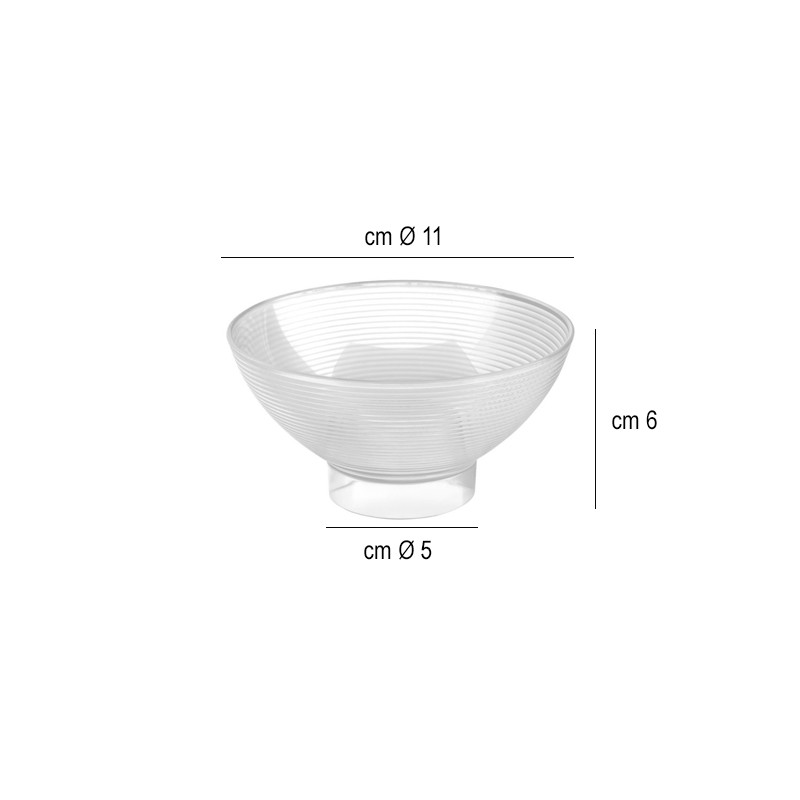 Coppetta finger food tonda trasparente cc 250 Goldplast  in Contenitori finger food