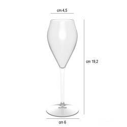Bicchiere flute prosecco bollicine tritan riutilizzabile cc. 160 Goldplast  in Bicchieri plastica rigida riutilizzabili
