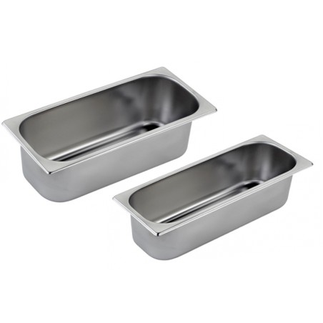 Vaschette gelato acciaio inox cm 36 x 16,5 | Contenitori | Rausa srl