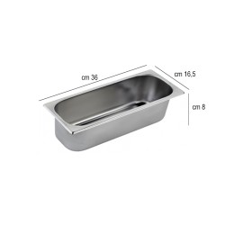 Vaschette gelato acciaio inox cm 36 x 16,5 Piazza Effepi  in Cucina