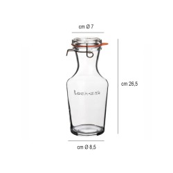 Caraffa in vetro lock eat con gancio e tappo ermetico litri 1 Bormioli Luigi  in Brocche e caraffe
