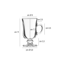 Tazza vetro con manico libbey mini bill cl 12 Libbey  in Porcellane