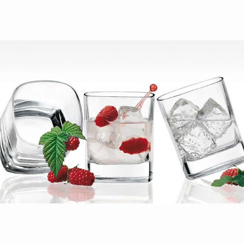 Bicchiere vetro quadrato strauss vino cl. 24 Bormioli Luigi  in Bicchieri