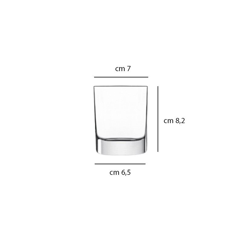 Bicchiere vetro quadrato strauss vino cl. 24 Bormioli Luigi  in Bicchieri