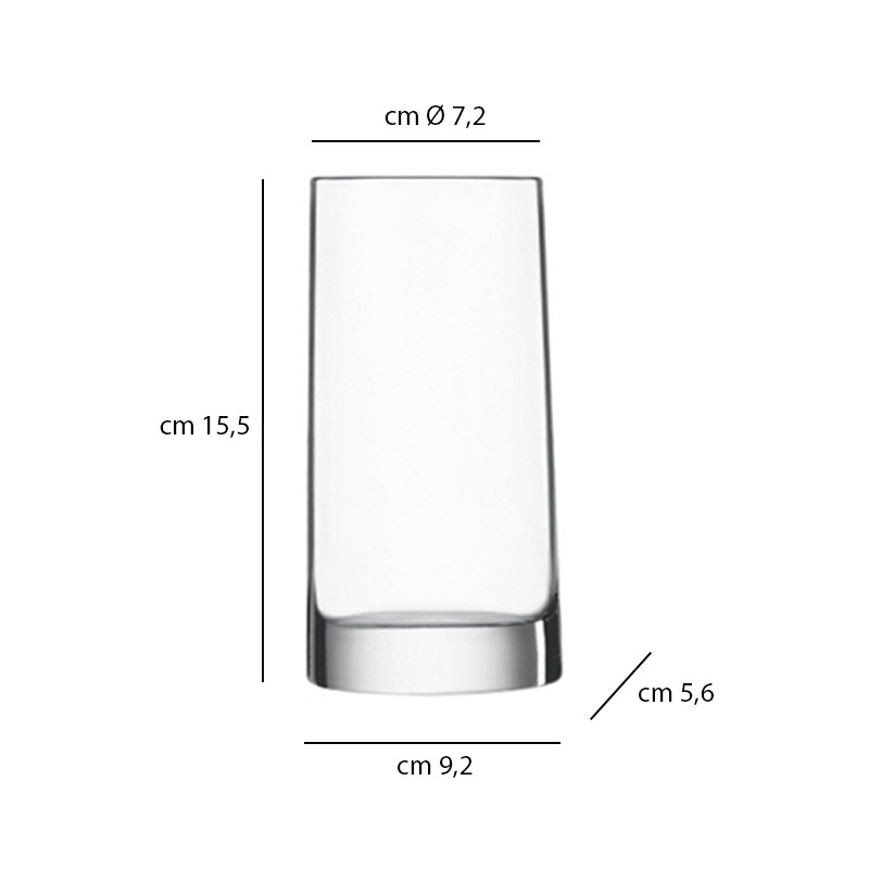 Bicchiere vetro ovale veronese hi-ball cl. 43 Bormioli Luigi  in Bicchieri