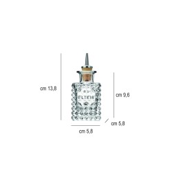 Dash bottle con dosatore elixir quadrata cl. 10 Bormioli Luigi  in Mixing-glass