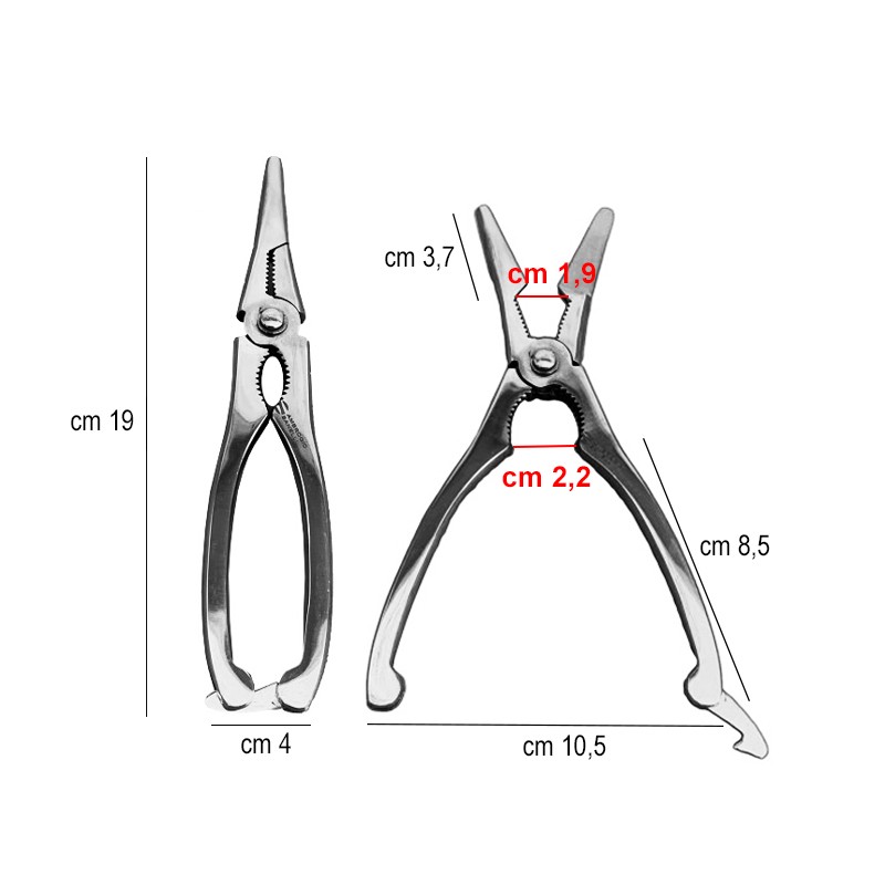 Pinza per aragosta acciaio inox cm 19 Ambrogio Sanelli coltelli  in Posate