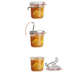 Barattolo vetro lock eat con gancio e tappo ermetico cl 8 Bormioli Luigi  in Buffet
