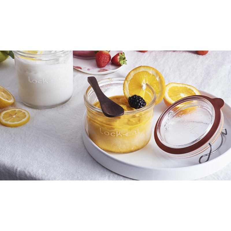 Barattolo vetro lock eat con gancio e tappo ermetico cl 8 Bormioli Luigi  in Buffet