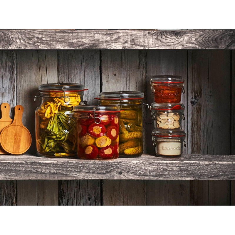 Barattolo vetro lock eat con gancio e tappo ermetico cl 8 Bormioli Luigi  in Buffet