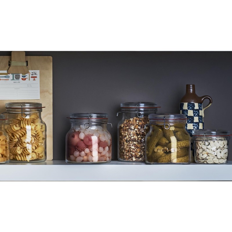 Barattolo vetro lock eat con gancio e tappo ermetico cl 8 Bormioli Luigi  in Buffet