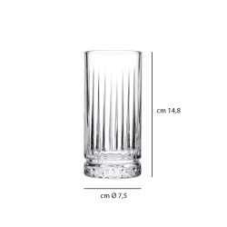 Bicchiere vetro decorato cooler elysia cl. 44,5 Pasabahce  in Linee
