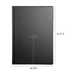 Carta dei vini nera A4 Dag Style  in Carta dei vini