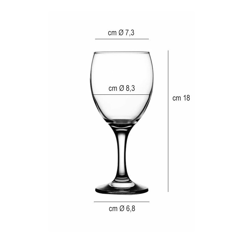 Calice vetro imperial cl 34 Pasabahce  in Bicchieri