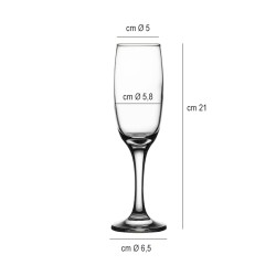 Calice vetro imperial prosecco cl 21 Pasabahce  in Bicchieri