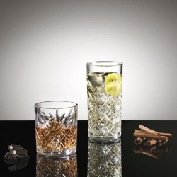 Bicchiere vetro decorato timeless cl 29,5 Pasabahce  in Linee