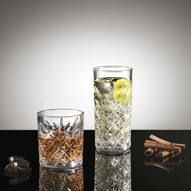 Bicchiere vetro decorato timeless cl 29,5 Pasabahce  in Linee