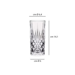 Bicchiere vetro decorato timeless cl 29,5 Pasabahce  in Linee