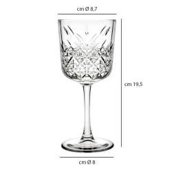 Calice vetro decorato timeless cl 33 Pasabahce  in Linee
