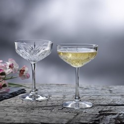 Coppa champagne vetro decorato timeless cl 25 Pasabahce  in Linee